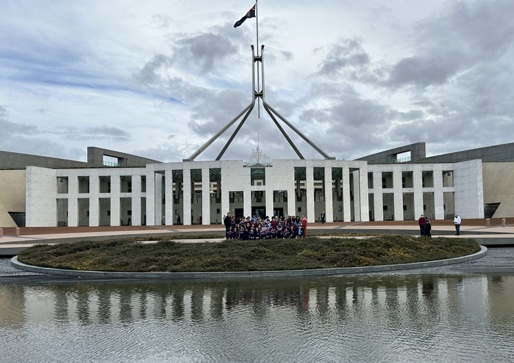 A class at Parliament House in Canberra